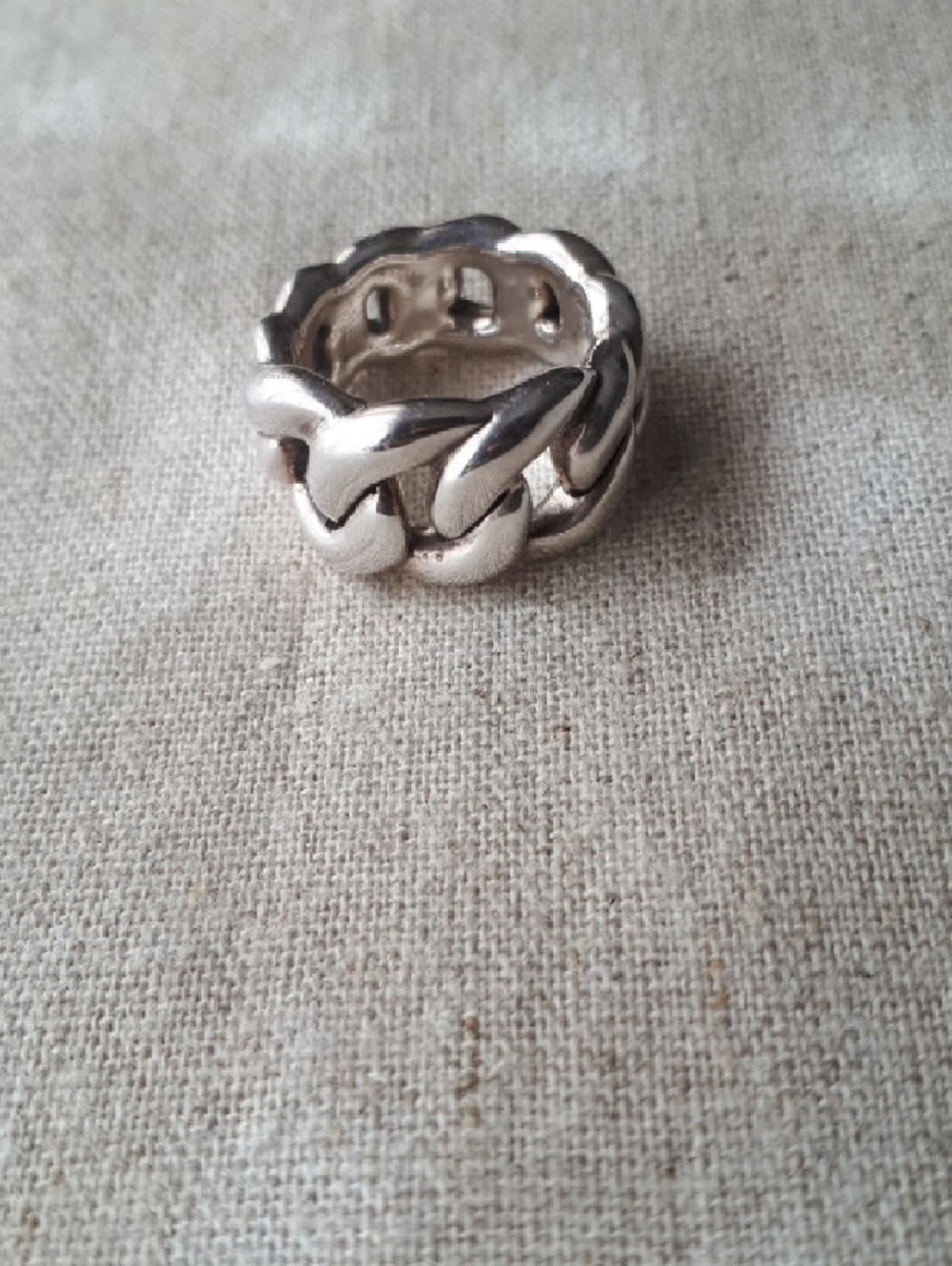 Chunky Sterling Silver Curb Link Ring